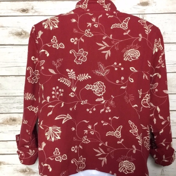 Embroidered Linen Jacket Lagenlook by Painted Pony - Picture 4 of 8